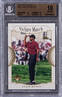 2001 Upper Deck Victory March #151 Tiger Woods Rookie Card - BGS PRISTINE 10